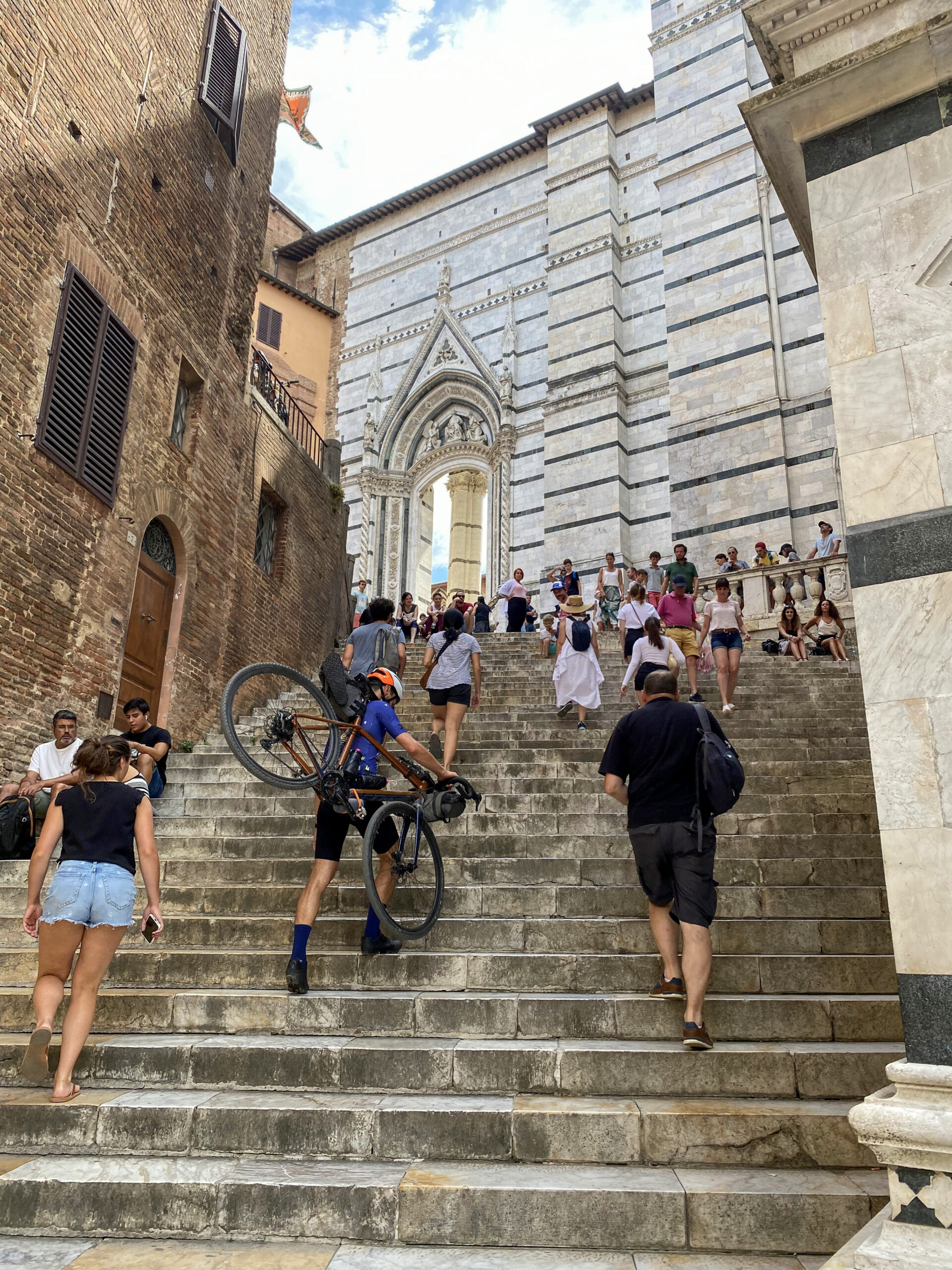 Climbing towards Siena's Dome